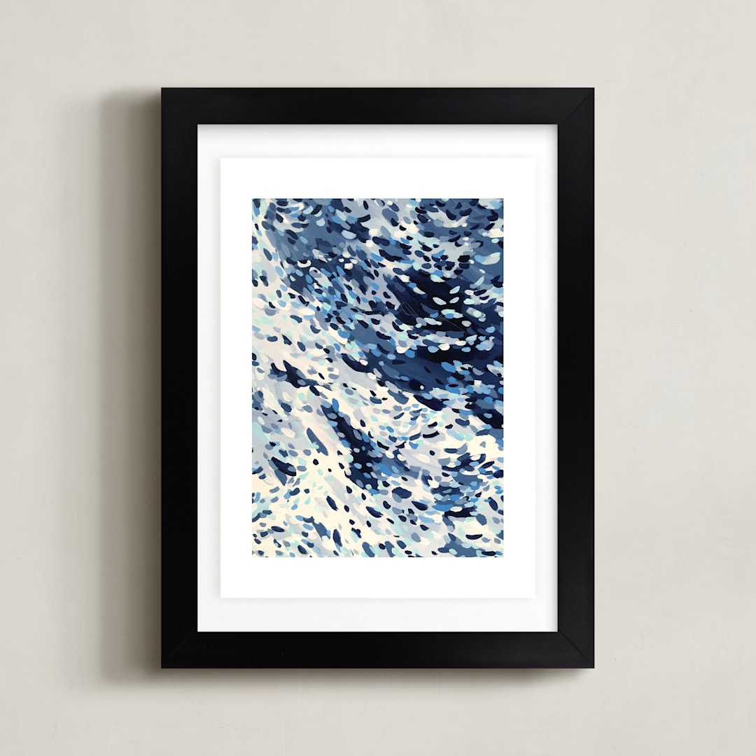 "Zuma" - Art Print in Sky Blue by Katie Craig - Framed