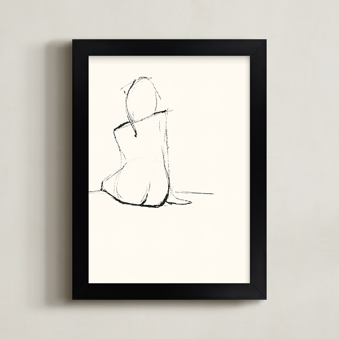 "Composed" - Art Print in Nude by A Conger - Framed