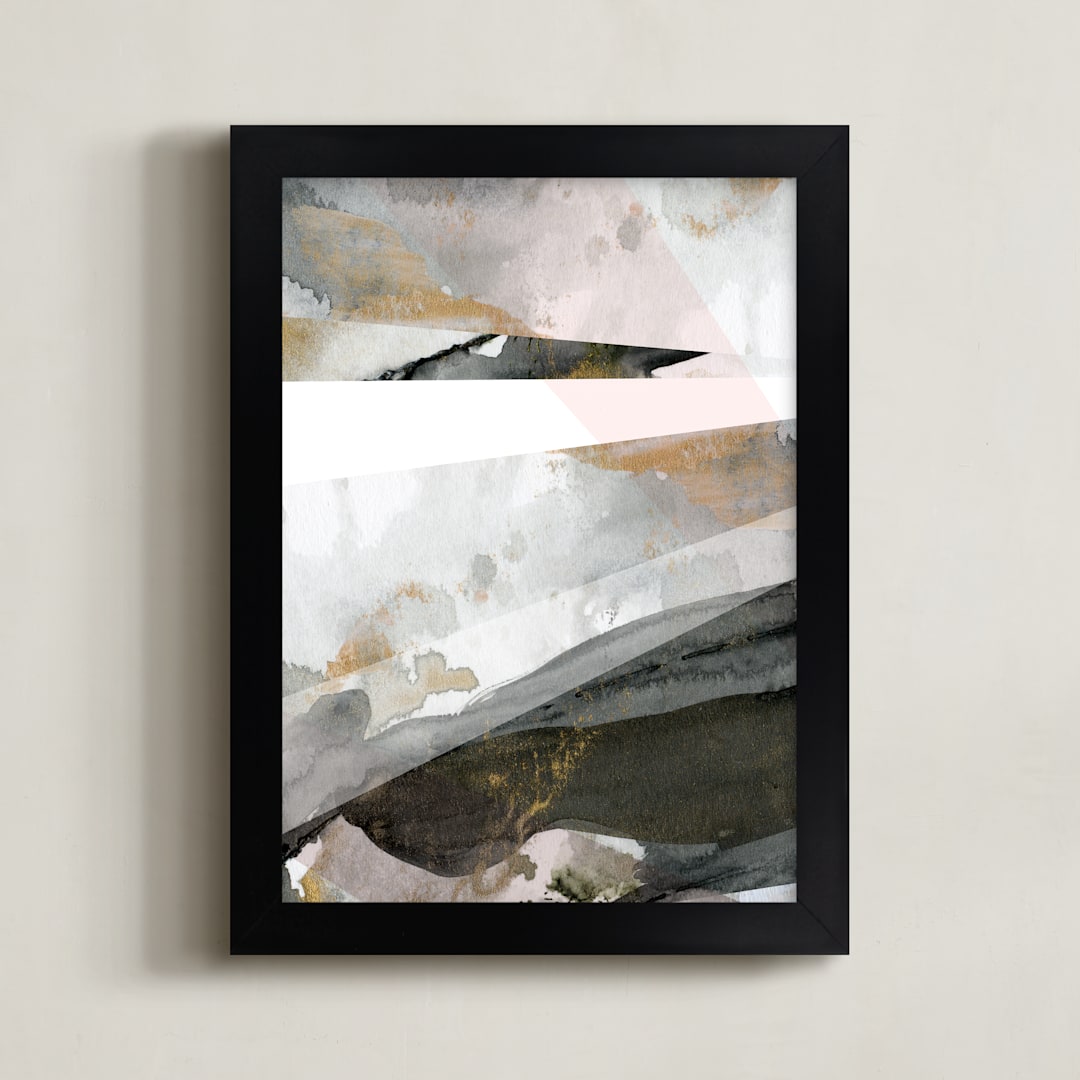 "Earthen" - Art Print in Straw by Melanie Severin - Framed