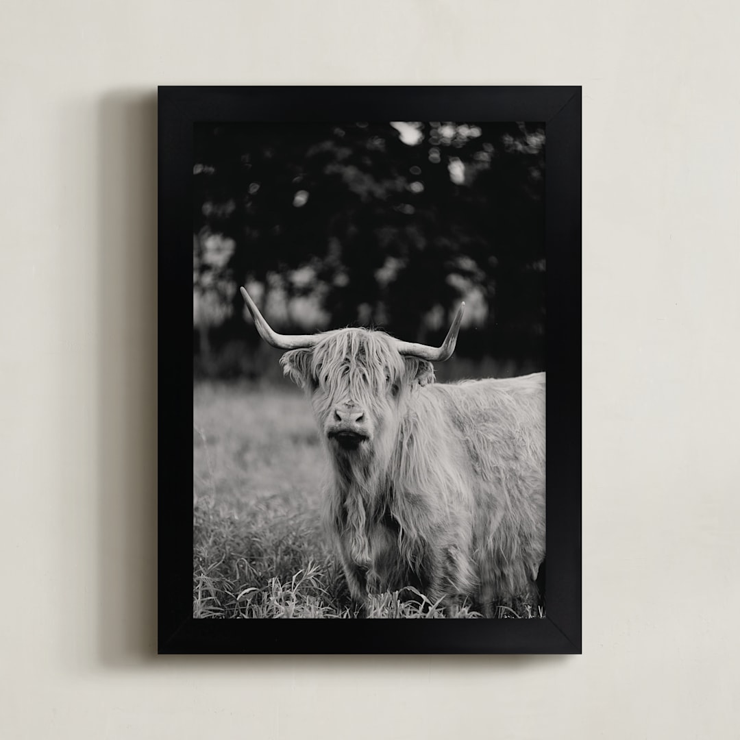 "Annie Moffat" - Art Print in Grey by Amy Carroll - Framed