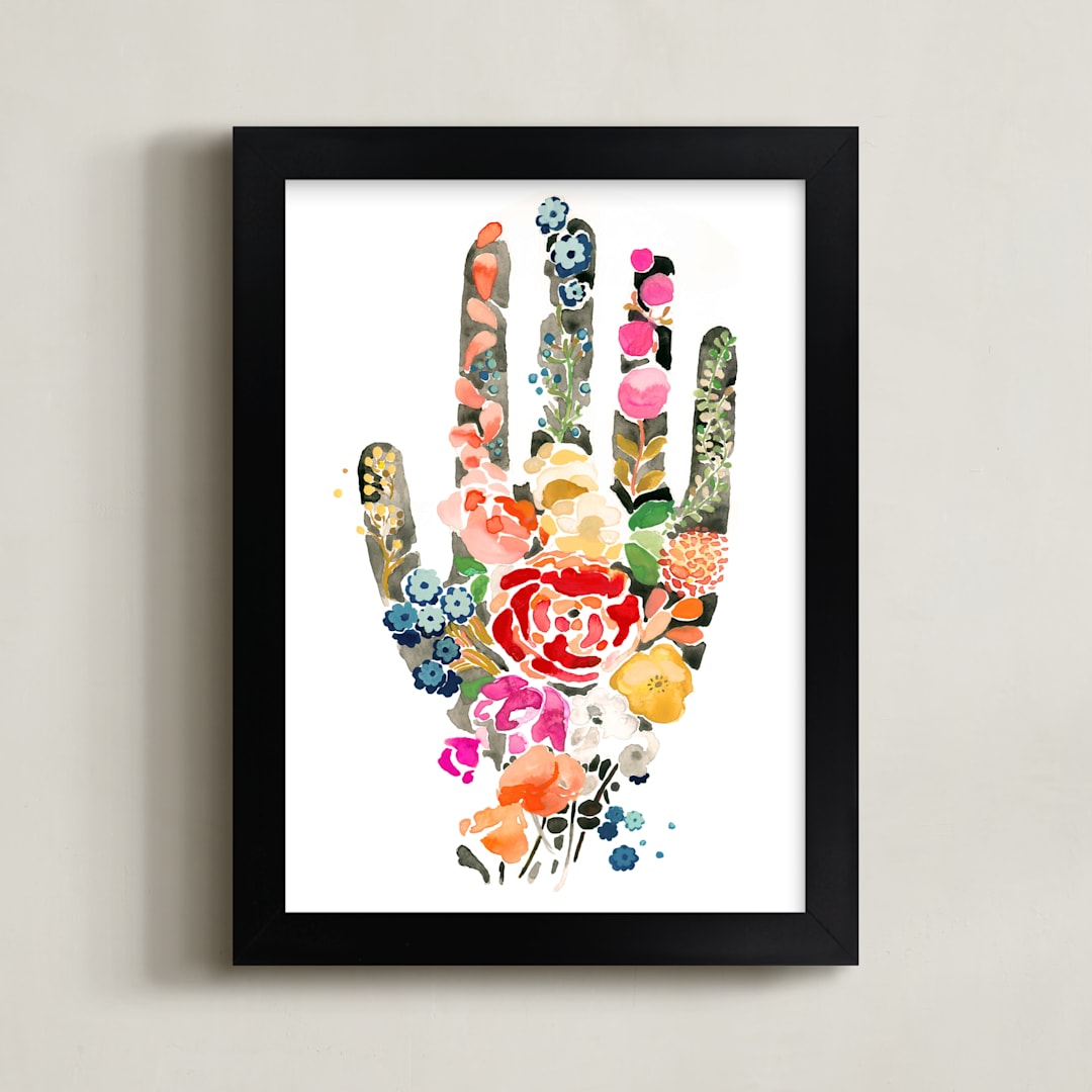 "Healer" - Art Print in Scarlet by Betty Hatchett - Framed