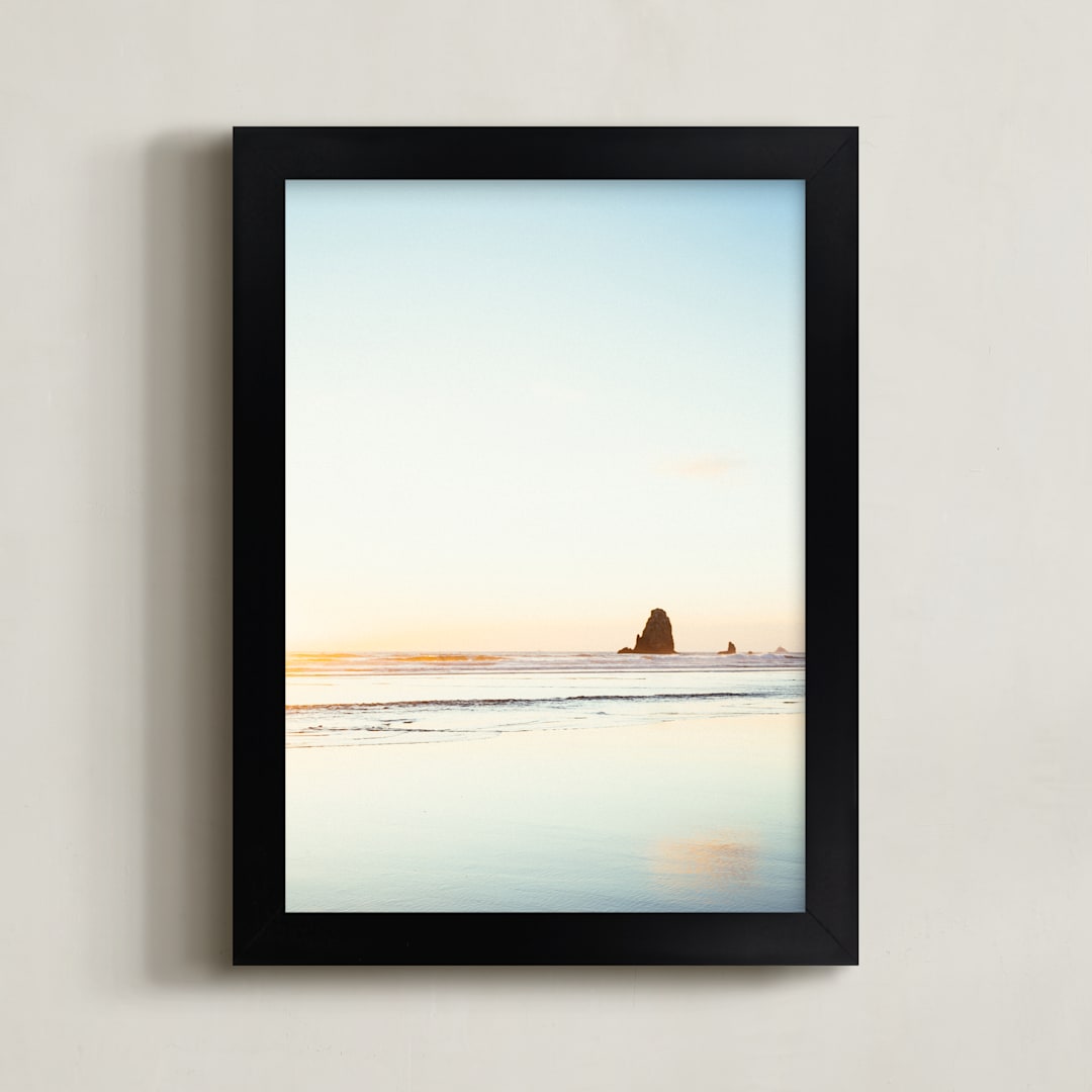 "Cannon Beach No. 2" - Art Print in Color by Kamala Nahas - Framed