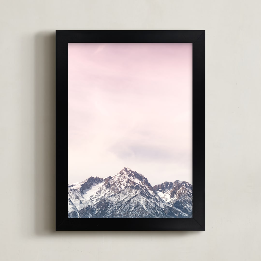 "mountains majesty" - Art Print in Pink by Korry Brown - Framed