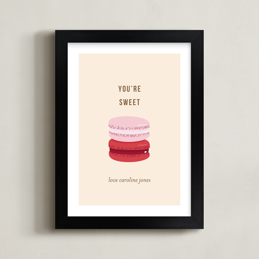 "Sweet Treats" - Personalized Art Print in Latte by kelli hall - Framed