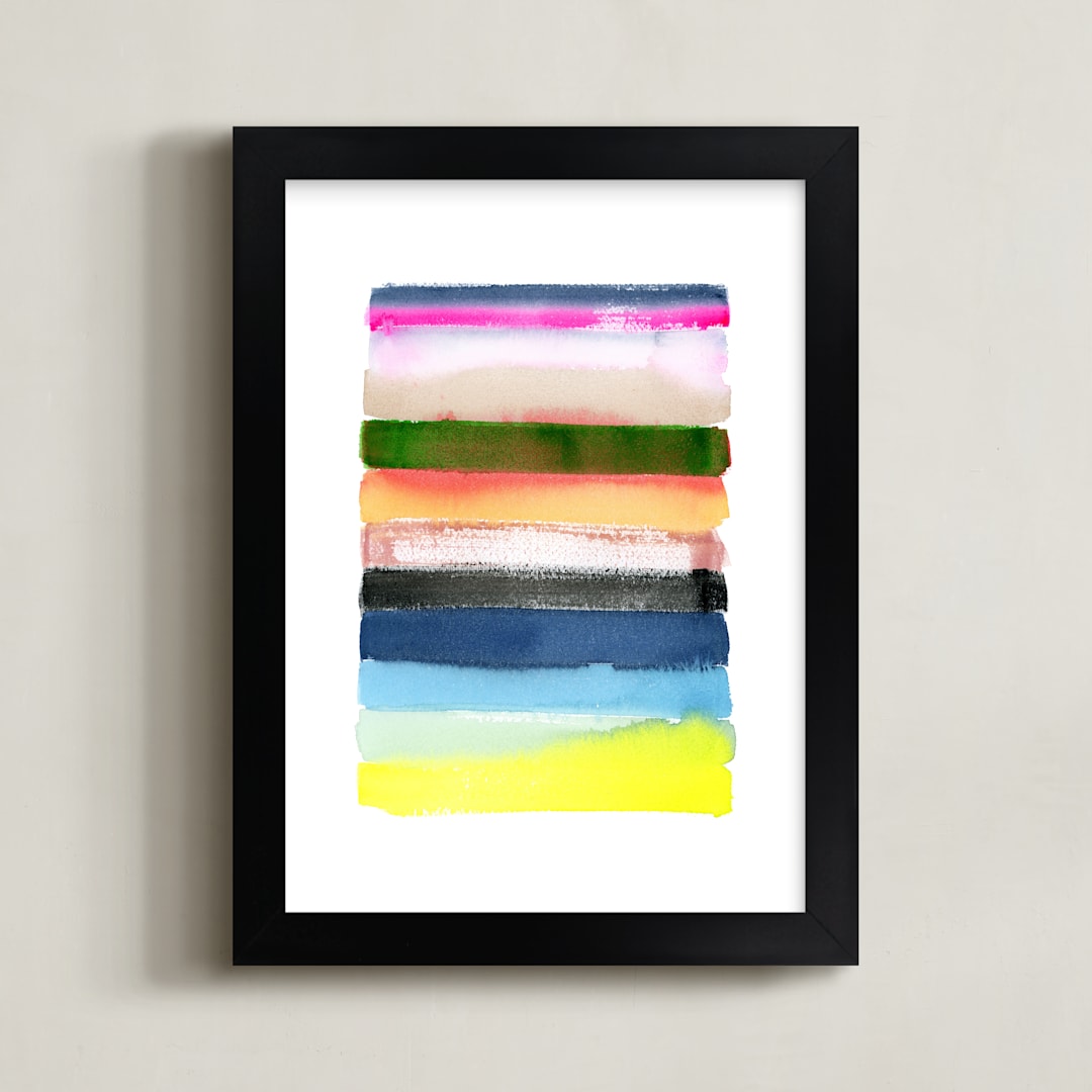 "Desert Island " - Art Print in multi by Kat Roberts - Framed
