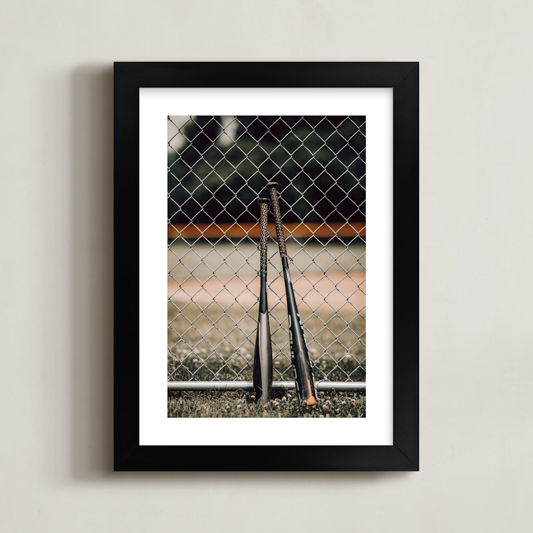 "For The Big Game 3" - Art Print in Olive Green by Janet Cruz - Framed