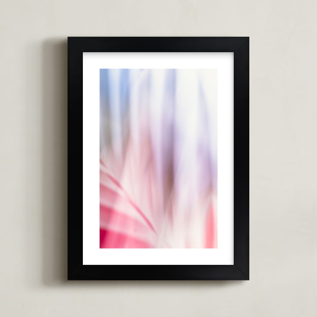 "abstract palms II" - Art Print in berry by Kamala Nahas - Framed