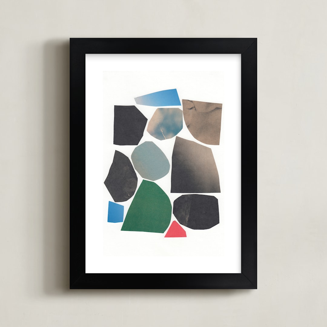 "Paper salad 1" - Art Print in Wasabi by Elliot Stokes - Framed