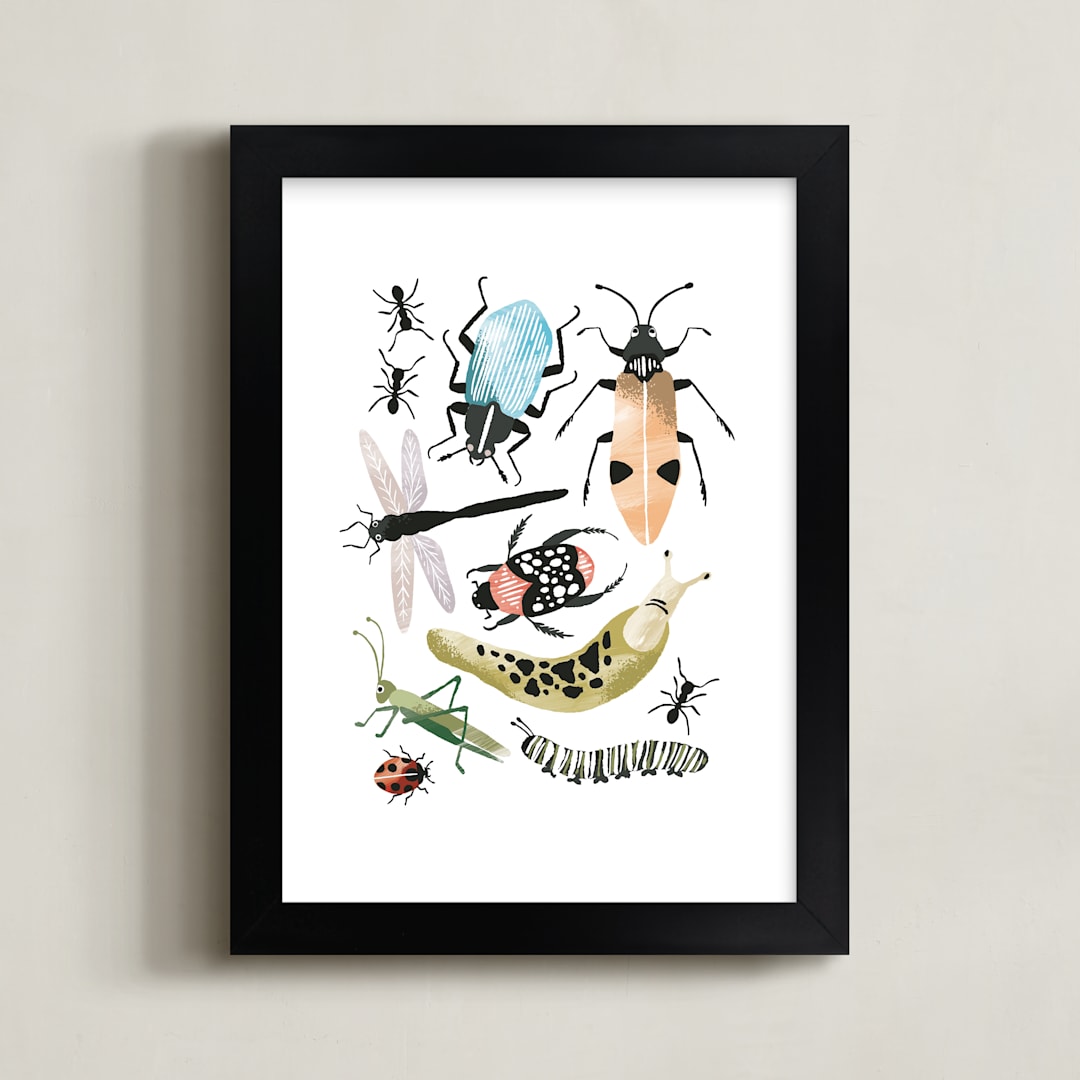 "Buggy" - Art Print in Brights by Alethea and Ruth - Framed