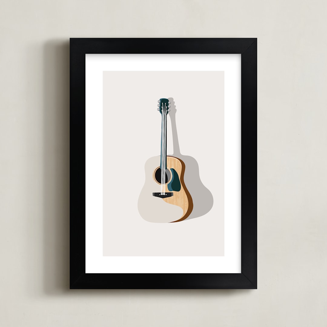 "Guitarra" - Art Print in Guitar by Alicia Youngken - Framed