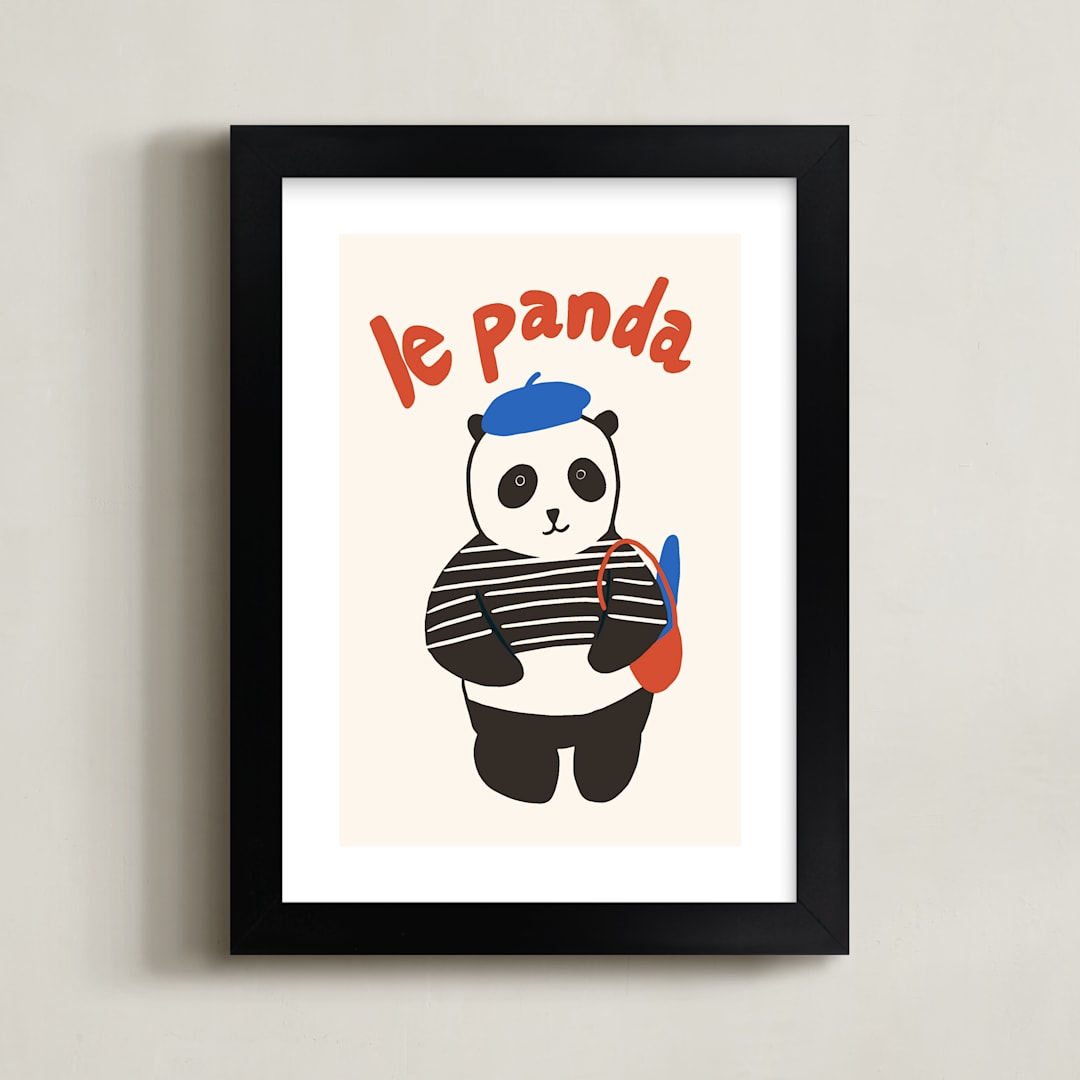 French Panda Children's Art Prints by Morgan Kendall | Minted