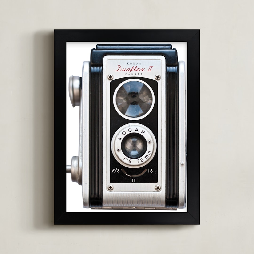 "Mid Century Moments" - Art Print in camera black by Sheila Corcoran - Framed