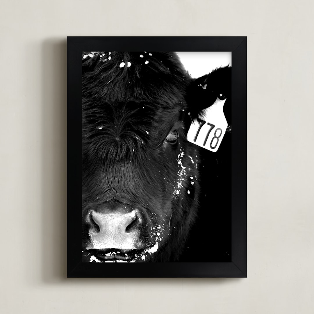"Not Just A Number" - Art Print in Deep Black by Leslie Le Coq - Framed