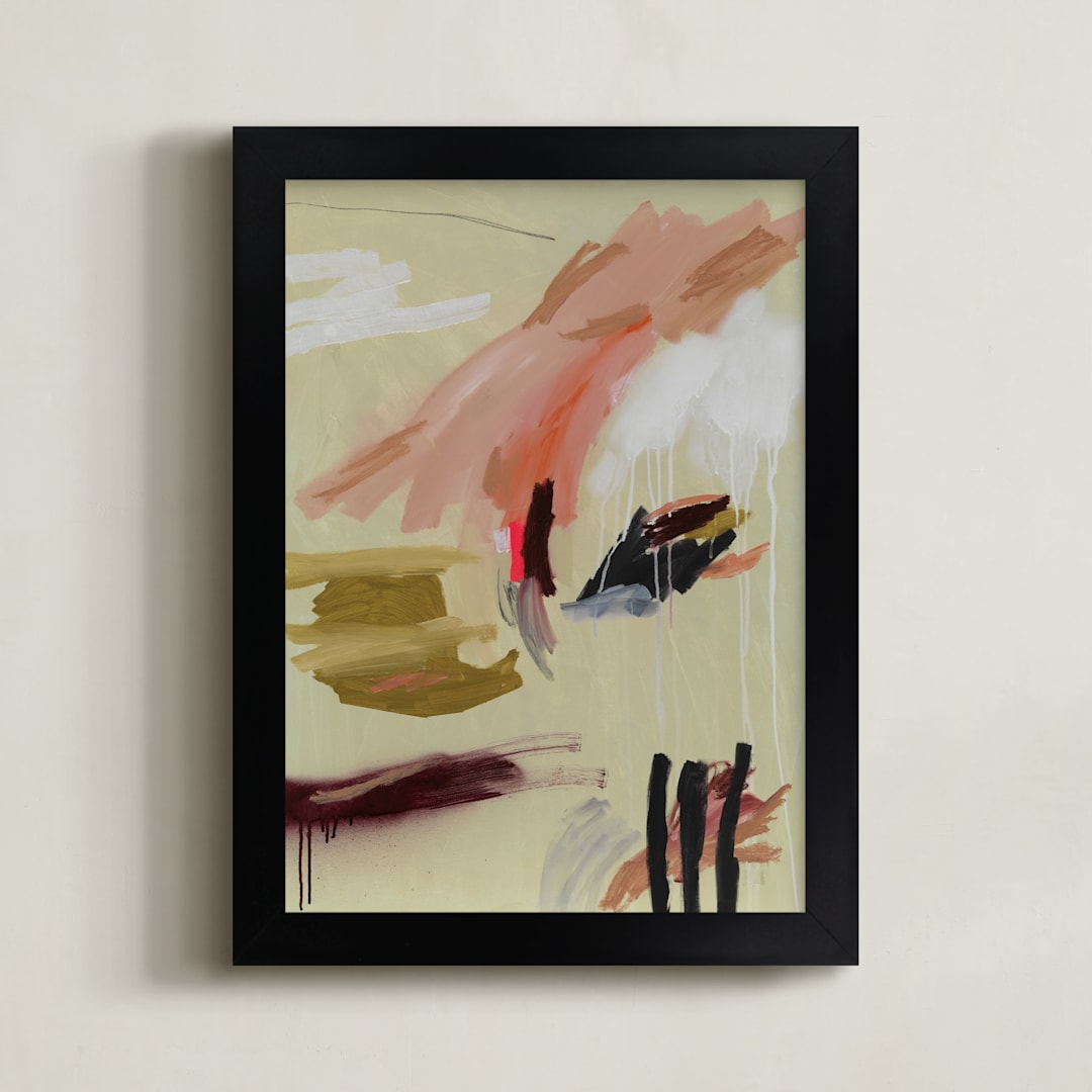 "Grab Back" - Art Print in candy pink by Lauren Packard - Framed