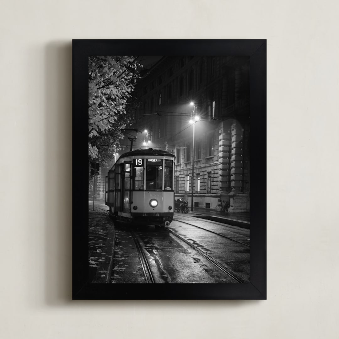 "Waiting For Ghosts" - Art Print in Foggy Black by Mark Kirby - Framed