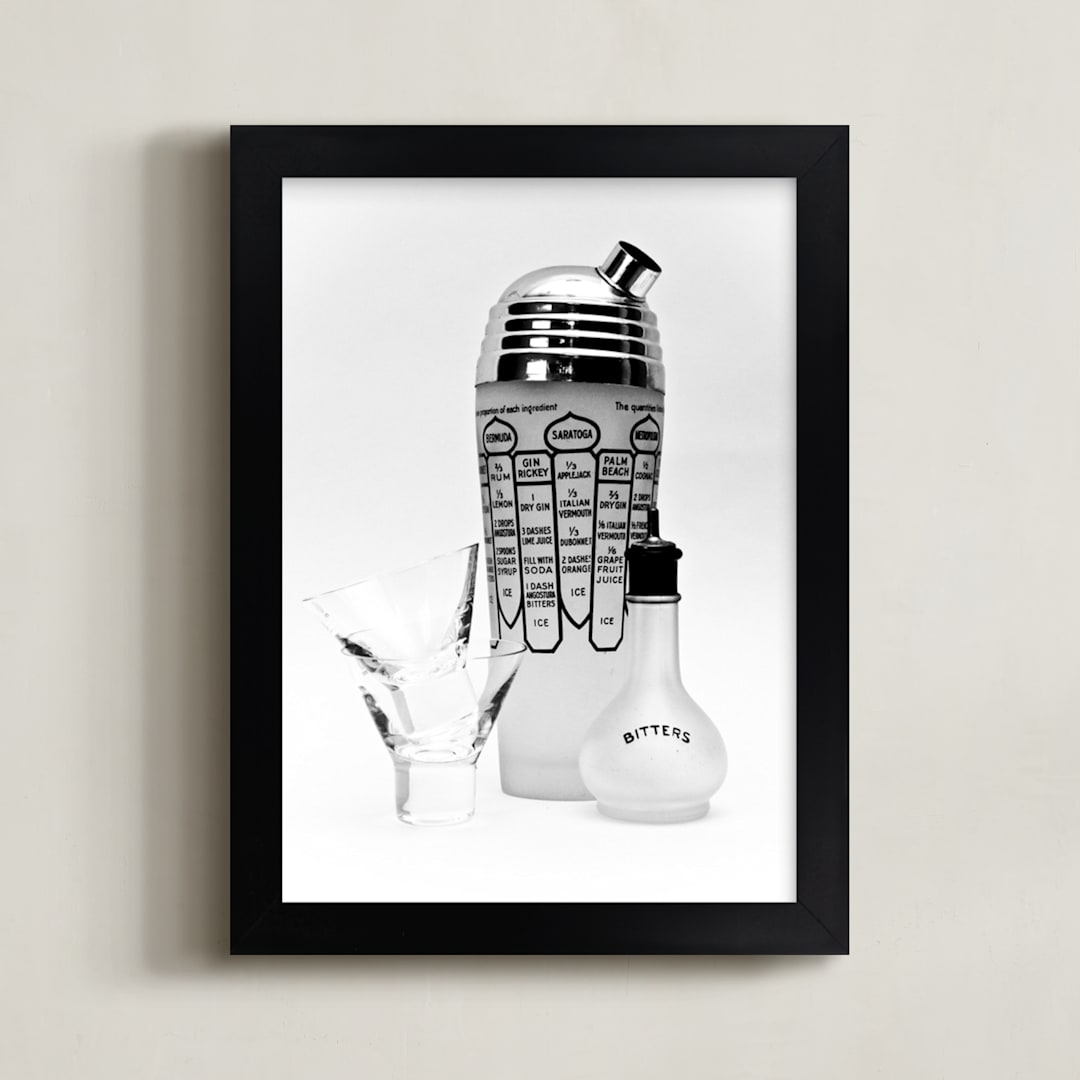 "My Grandfathers Shaker" - Art Print in Black & White by Katrina Leandro - Framed