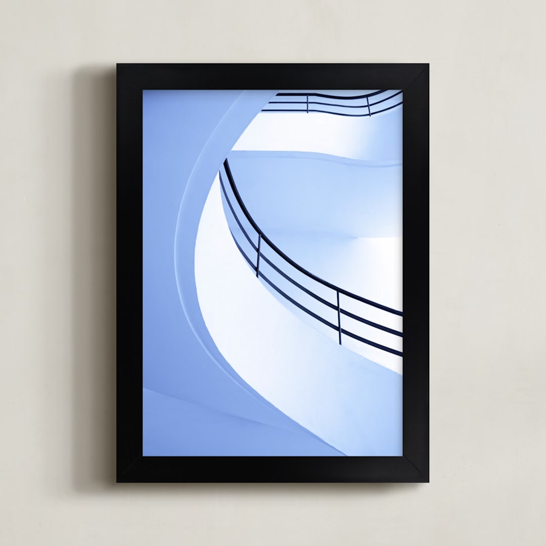"Escape Routes #3" - Art Print in purple blue by Massimiliano Massimo Borelli - Framed