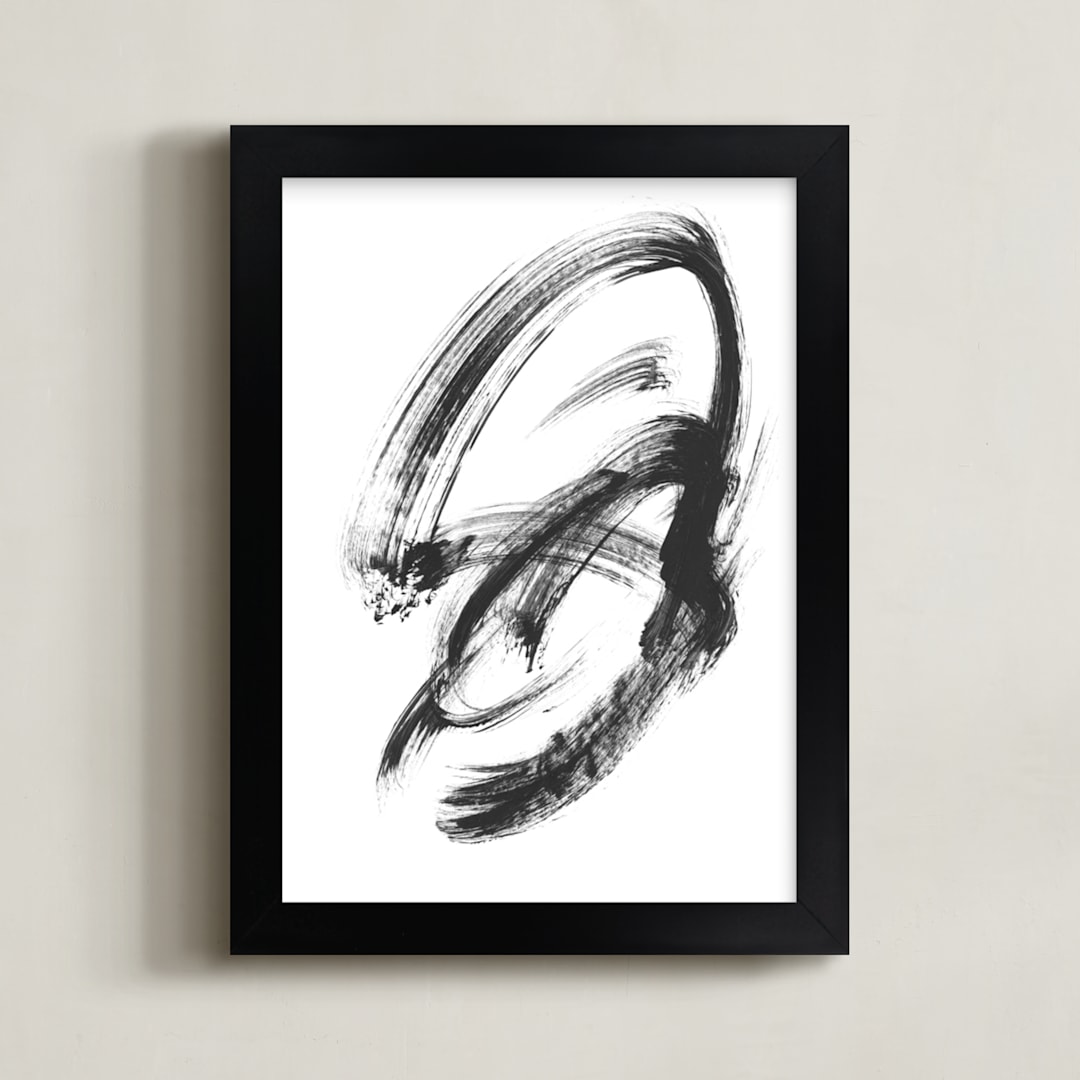 "Rambunctious" - Art Print in Black by Misty Hughes - Framed