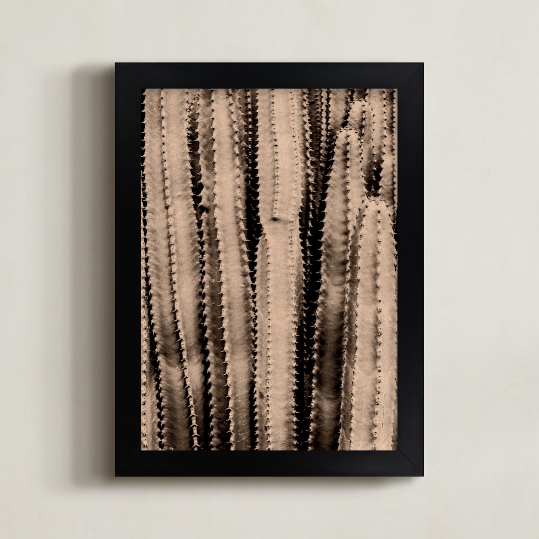 "Textural II" - Art Print in Cinnamon by Paola Benenati - Framed
