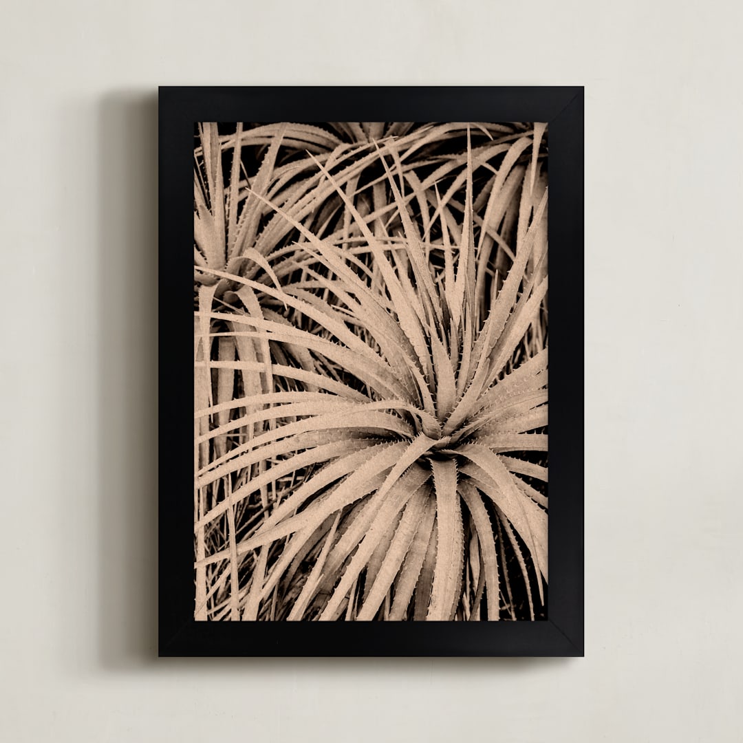 "Textural I" - Art Print in Cinnamon by Paola Benenati - Framed