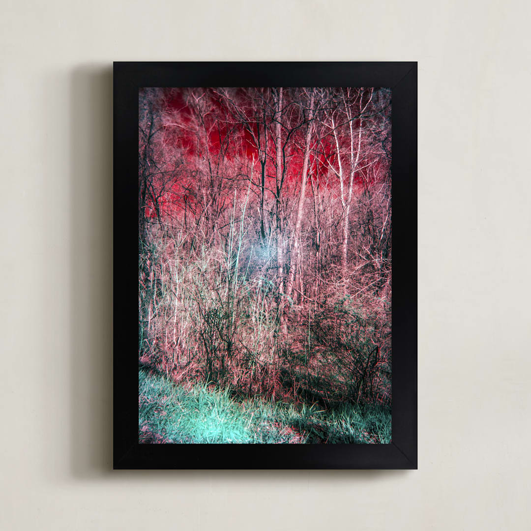 "Apparition IR" - Art Print in Red Glow by Jeff Preuss - Framed