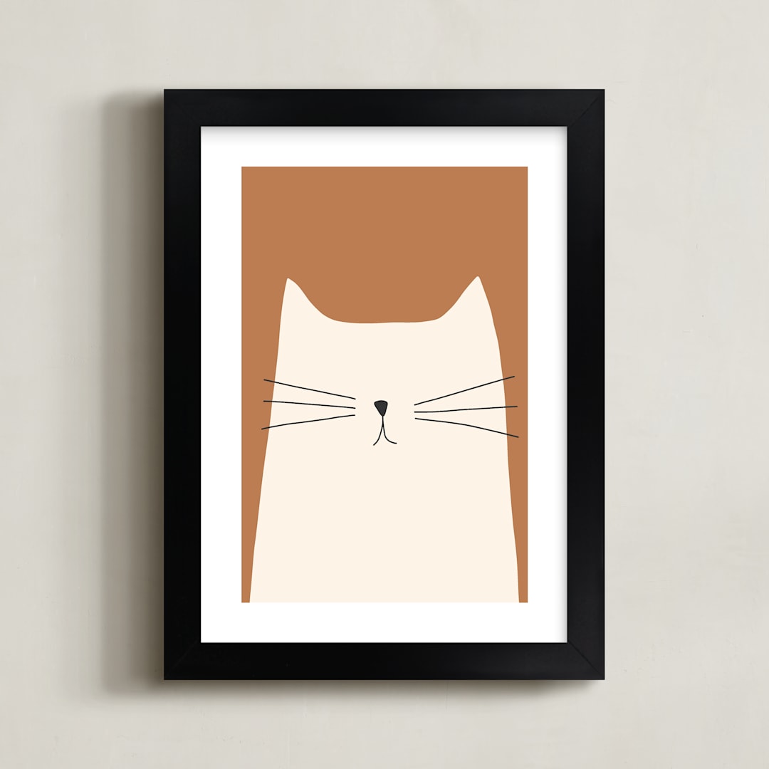 "House Cat" - Art Print in Sienna by Coit Creative - Framed