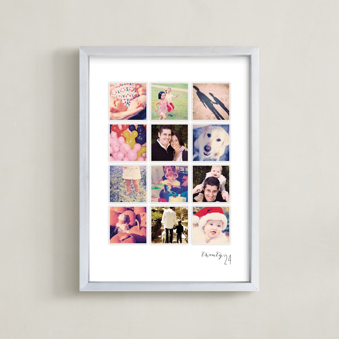 "A Year in My Life" - Framed Photo in White by Robin Ott - Framed