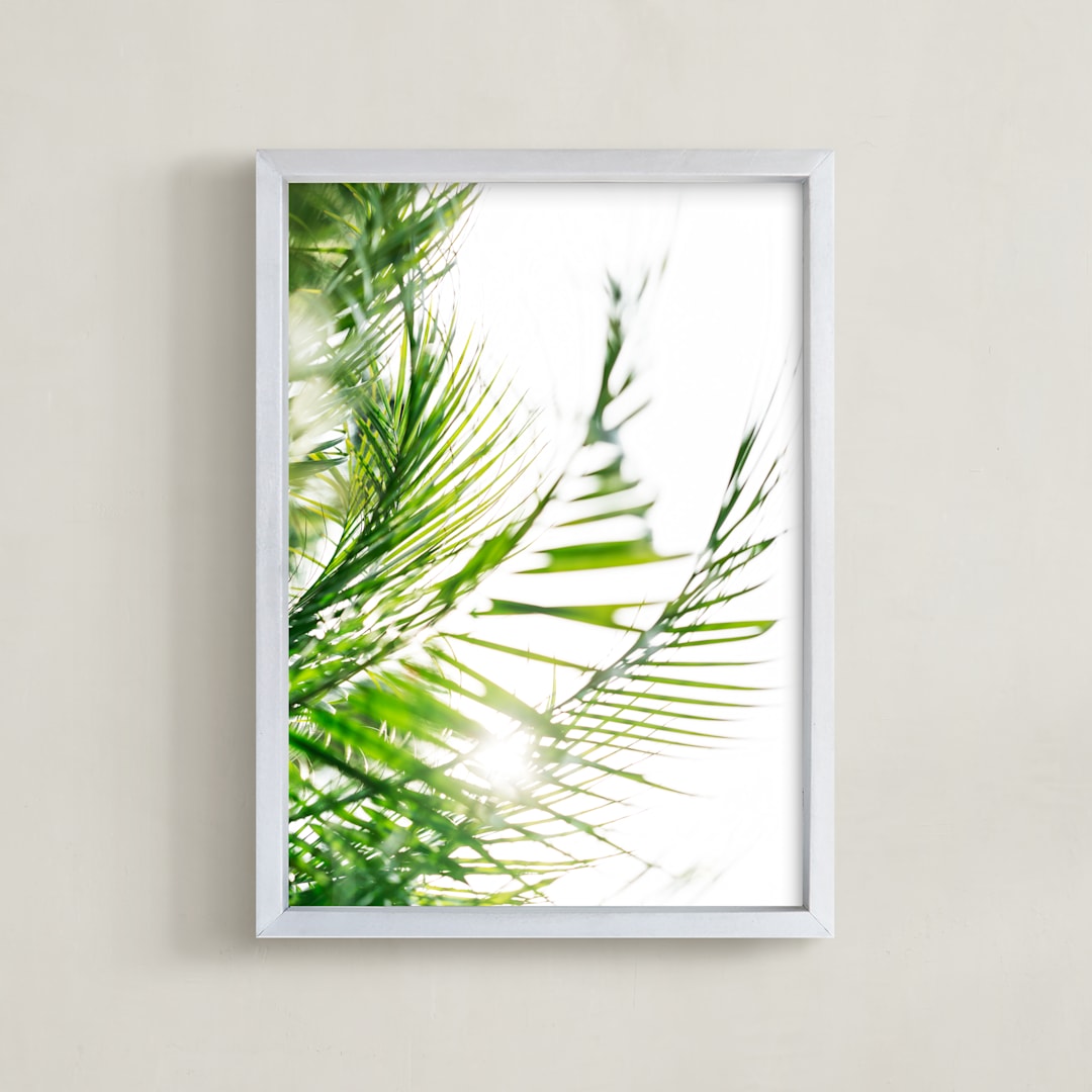 "Palm 2" - Art Print in color by Kamala Nahas - Framed