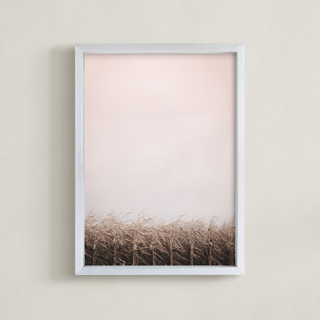 "Late Harvest" - Art Print in Mist by Robin Ott - Framed