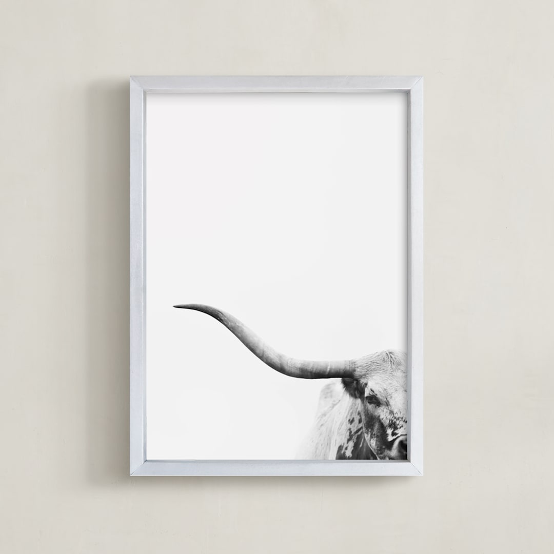 "Brandir" - Art Print in Charcoal by Amy Carroll - Framed