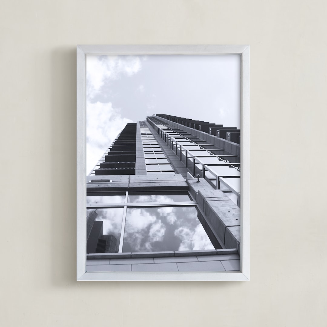 "Endless" - Art Print in Cement Gray by Gray Star Design - Framed