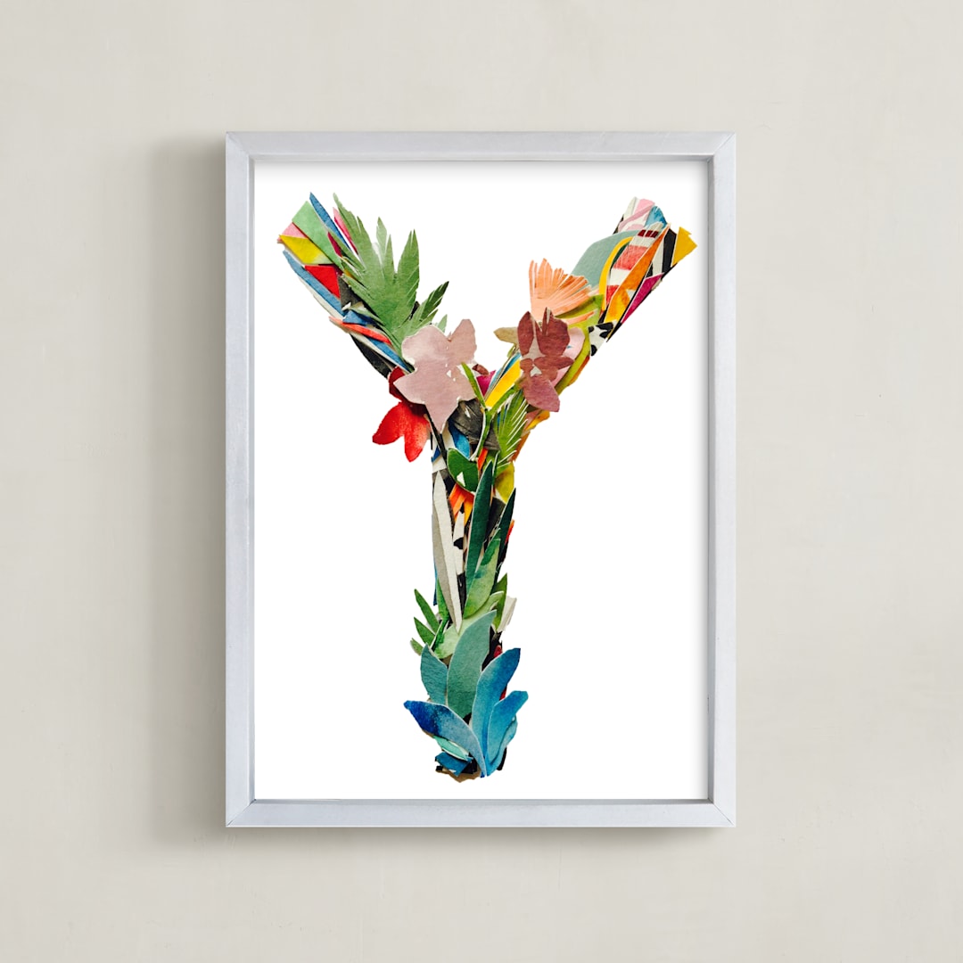 "Collage letter Y" - Art Print in Yarrow by Kiana Lee - Framed