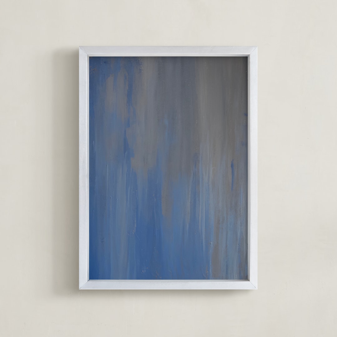 "Stormy Blues" - Art Print in Stormy Blues by Camille Pietrow - Framed