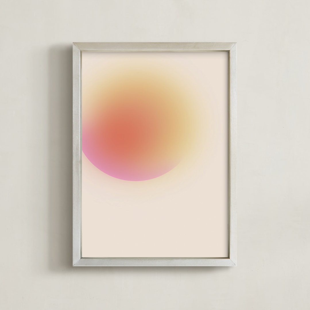 "new dawn" - Art Print in saffron by Maja Cunningham - Framed