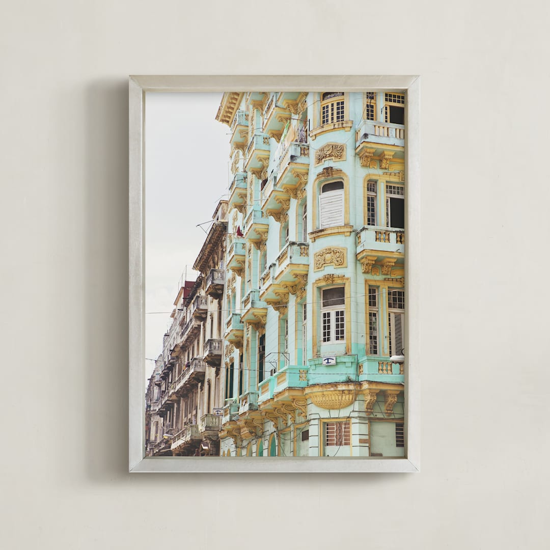 "Hermosa" - Art Print in Teal by Irene Suchocki - Framed