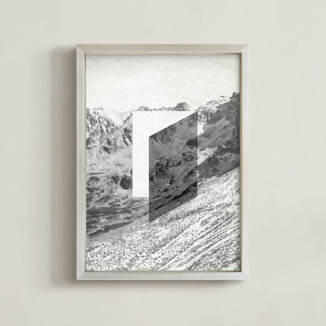 "Mountain View" - Art Print in rock by Sumak Studio - Framed