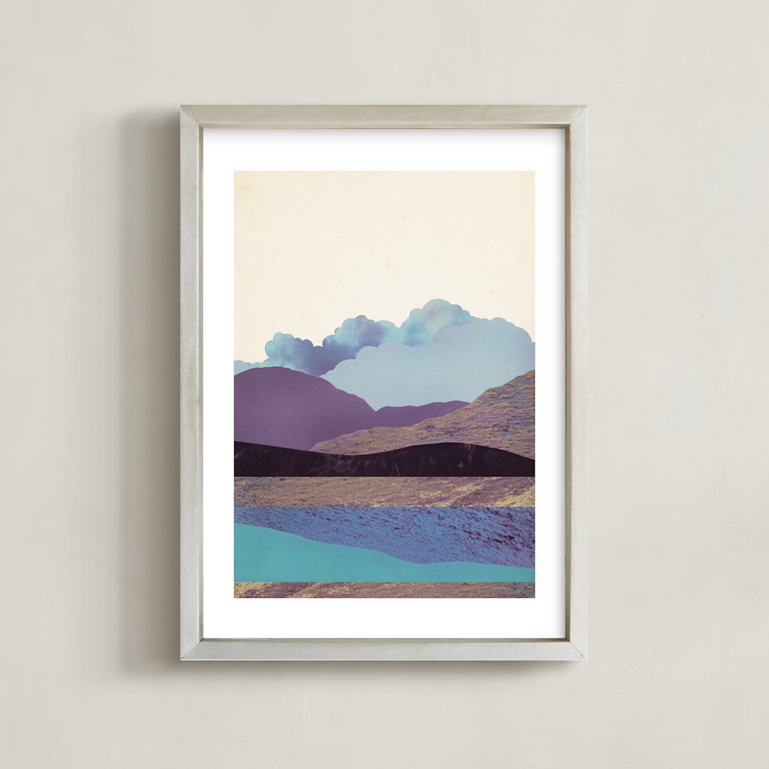 "Peaceful Valley" - Art Print in Mountain Mist by Field and Sky - Framed