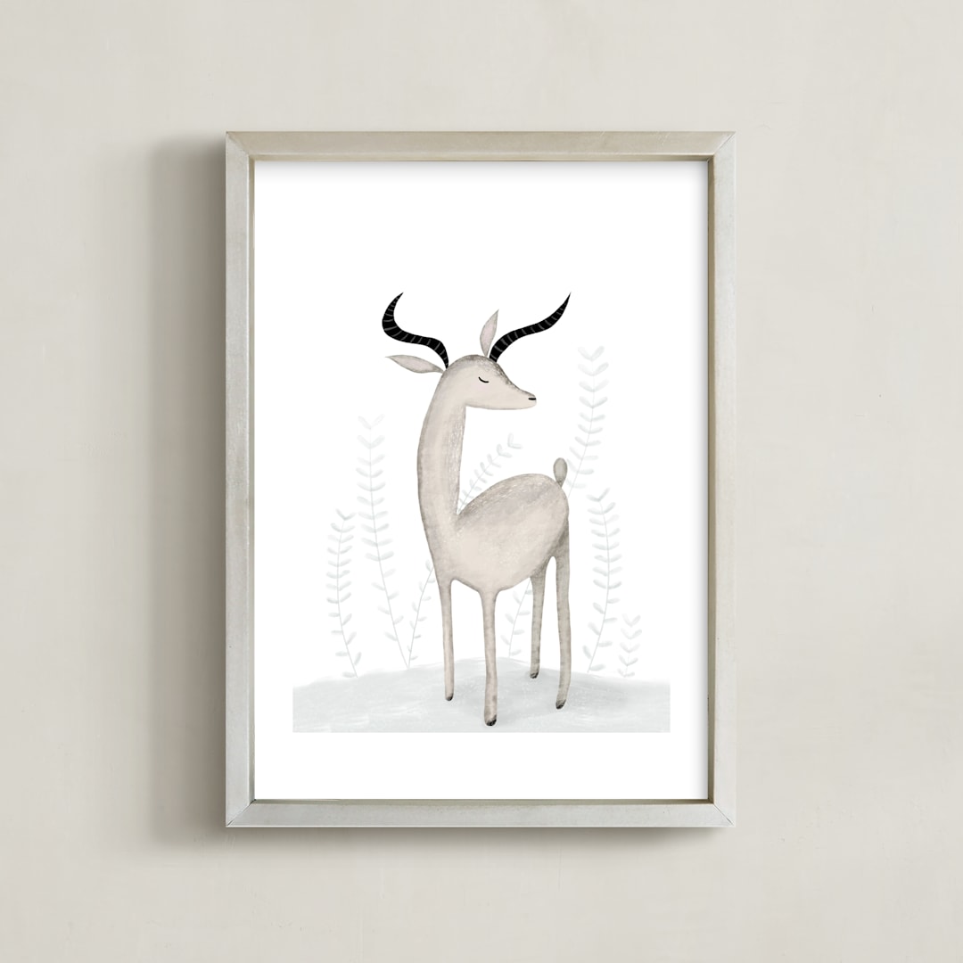 "In a daydream" - Art Print in Woodlands dawn by Maja Cunningham - Framed