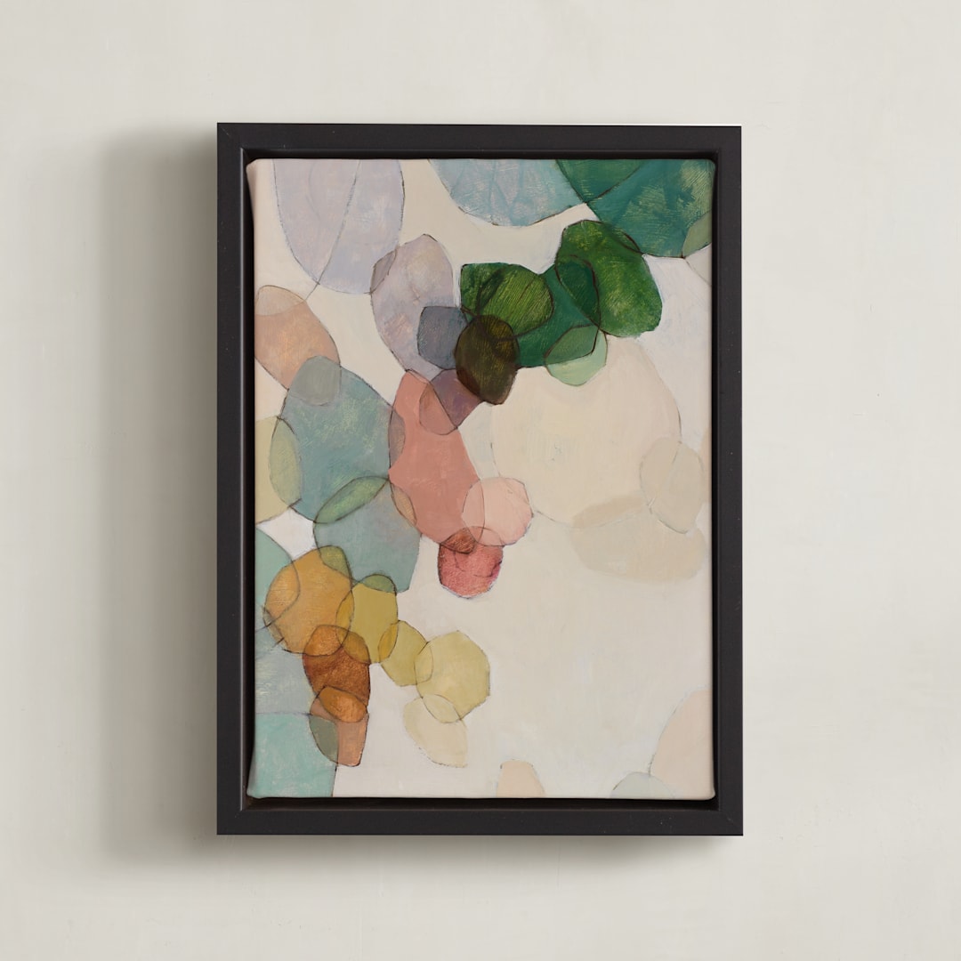 "Echoes II" - Art Print in Sky by Wendy Keller - Framed Canvas
