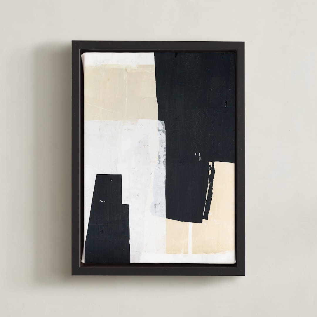 "At The Door I" - Art Print in Ebony by Jennifer Daily - Framed Canvas