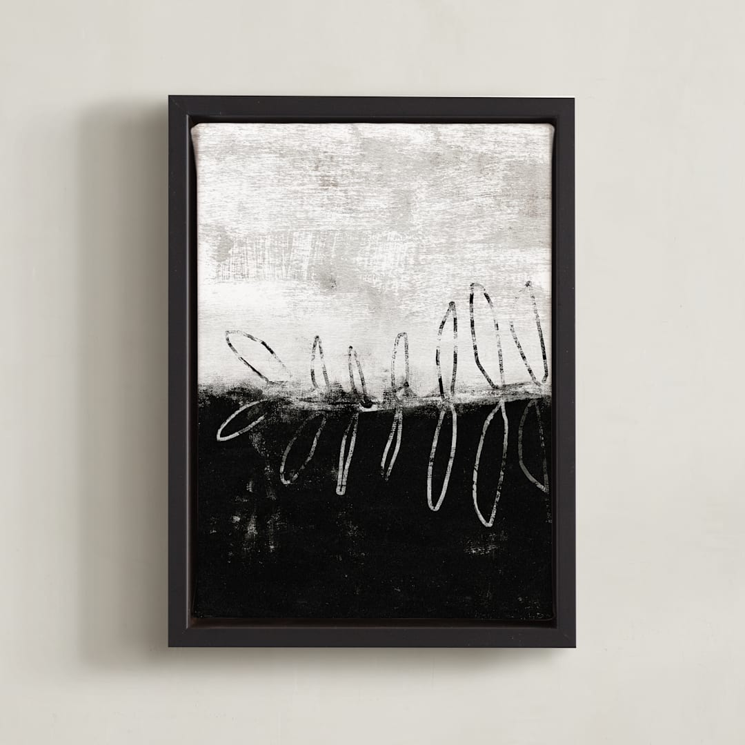 "Underneath" - Art Print in Cement by Tanya Lee Design - Framed Canvas