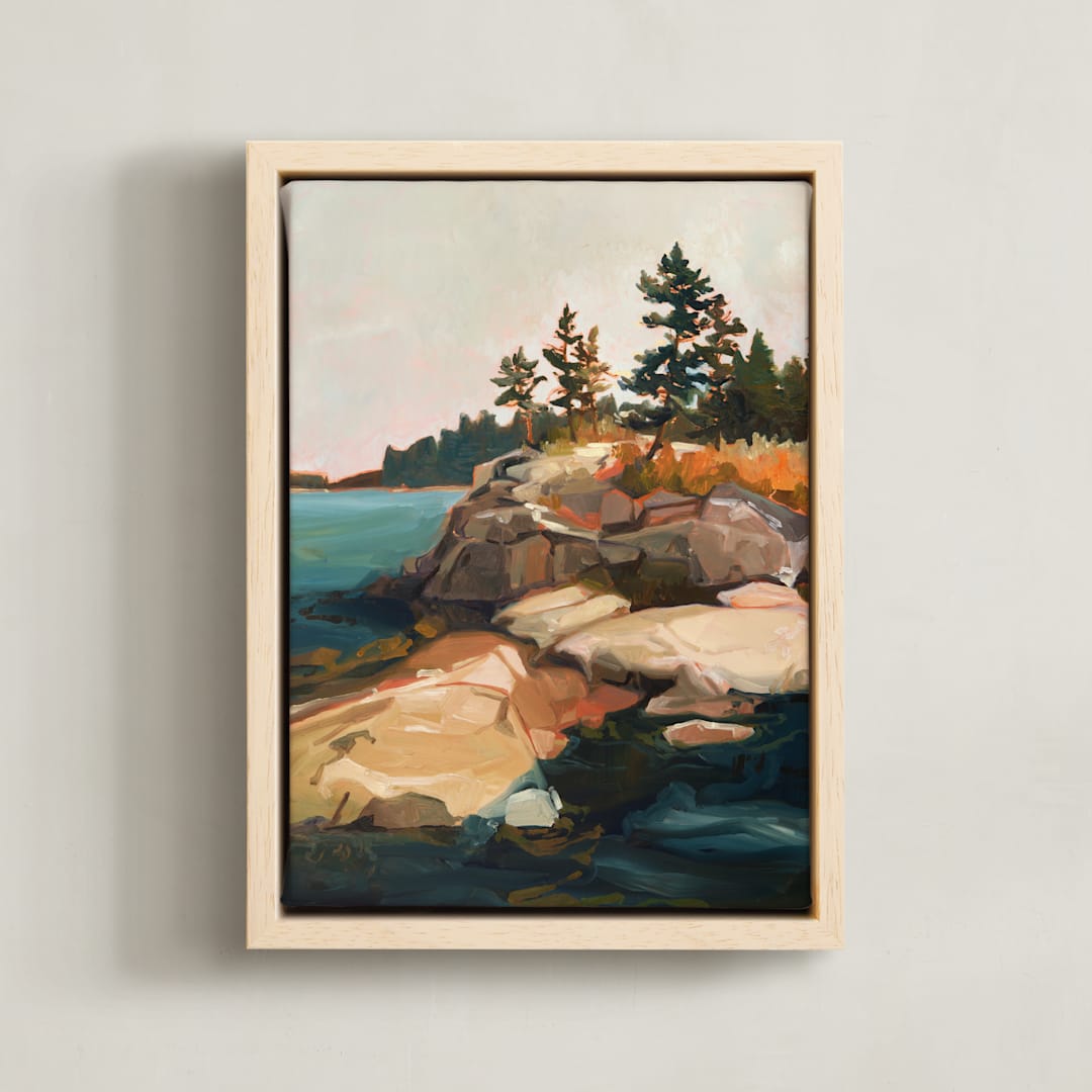 "No One Else" - Art Print in Ocean Blue by Jess Franks - Framed Canvas