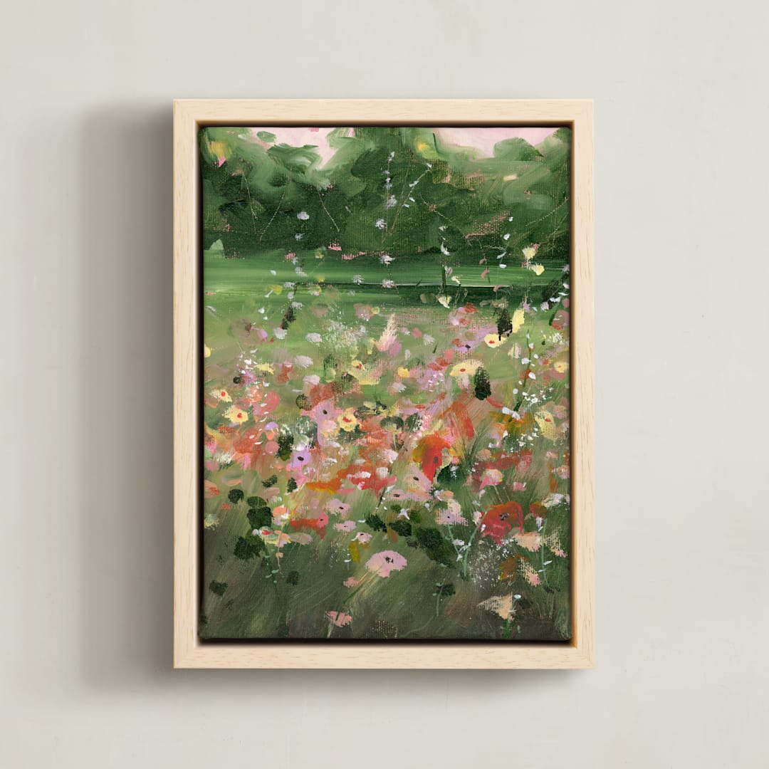 "Olive Grove 2" - Art Print in Olive by Lindsay Megahed - Framed Canvas