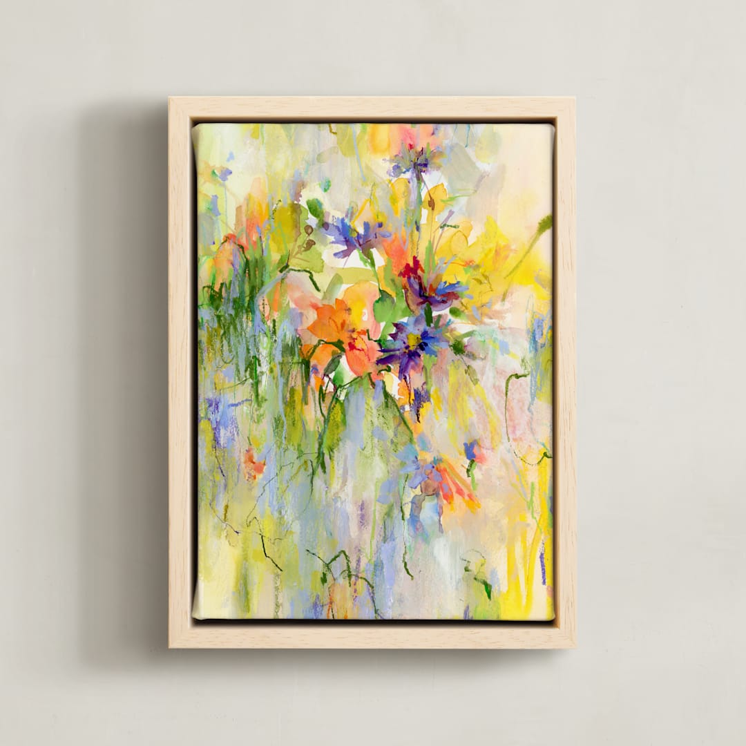 "Fanfare 1" - Art Print in Autumn Gold by Sonal Nathwani - Framed Canvas