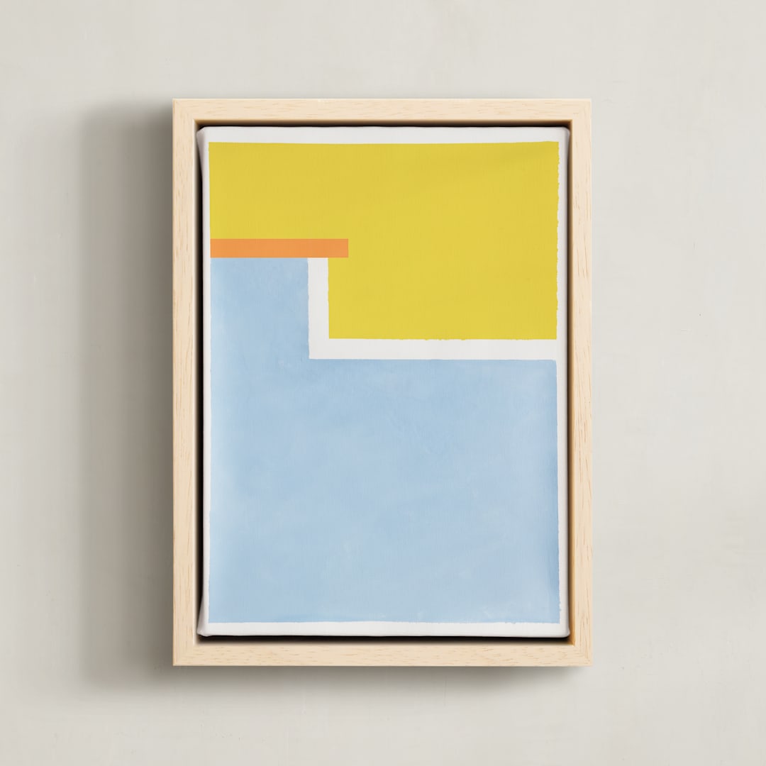 "Coastal Harmony" - Art Print in Sun by Joyce Pinheiro - Framed Canvas