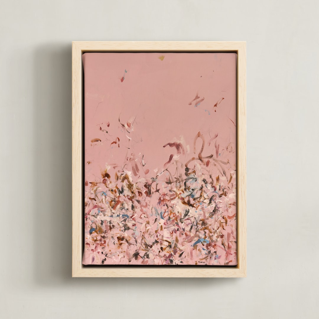 "I'm Sorry for What I Said When I Was Hangry" - Art Print in Rose by Marcy Parks - Framed Canvas