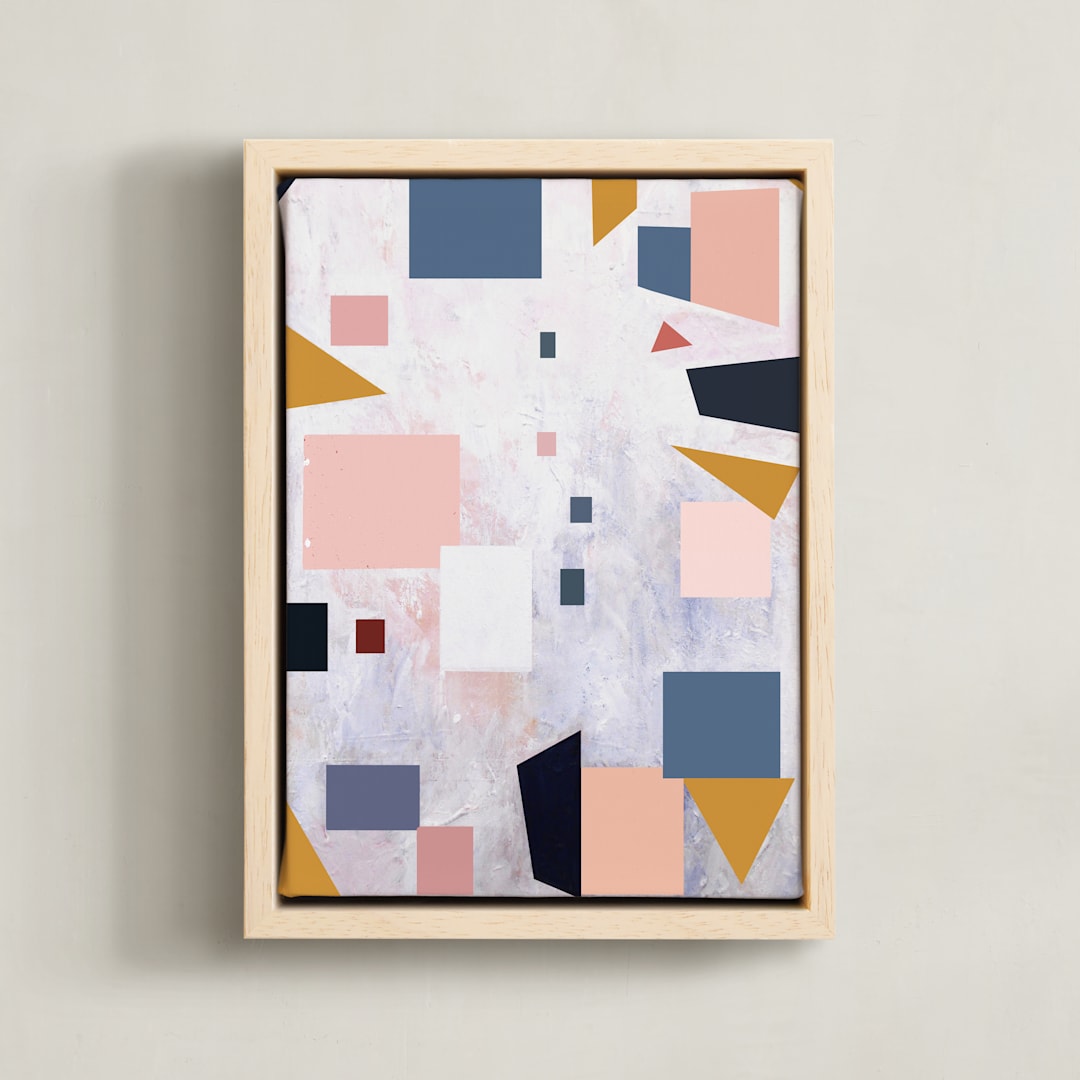 "Early Autumn" - Art Print in Pale Pink Fun by Vanessa Ryan - Framed Canvas