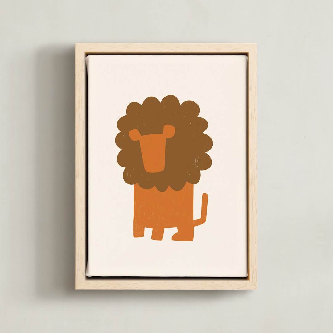 "Safari 1" - Art Print in Ivory by JeAnna Casper - Framed Canvas