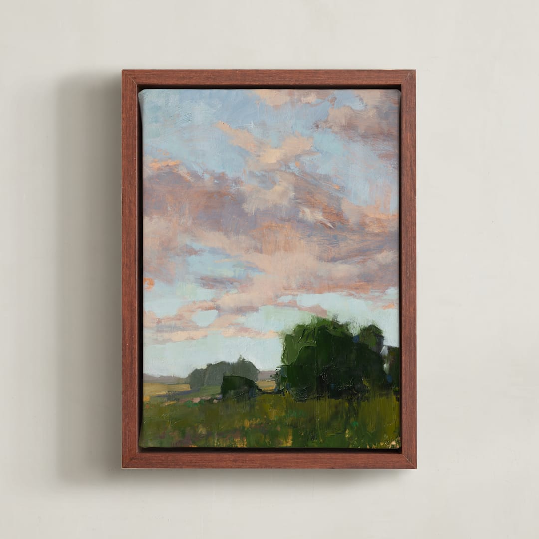 "Panorama 3" - Art Print in Spruce by Wendy Keller - Framed Canvas