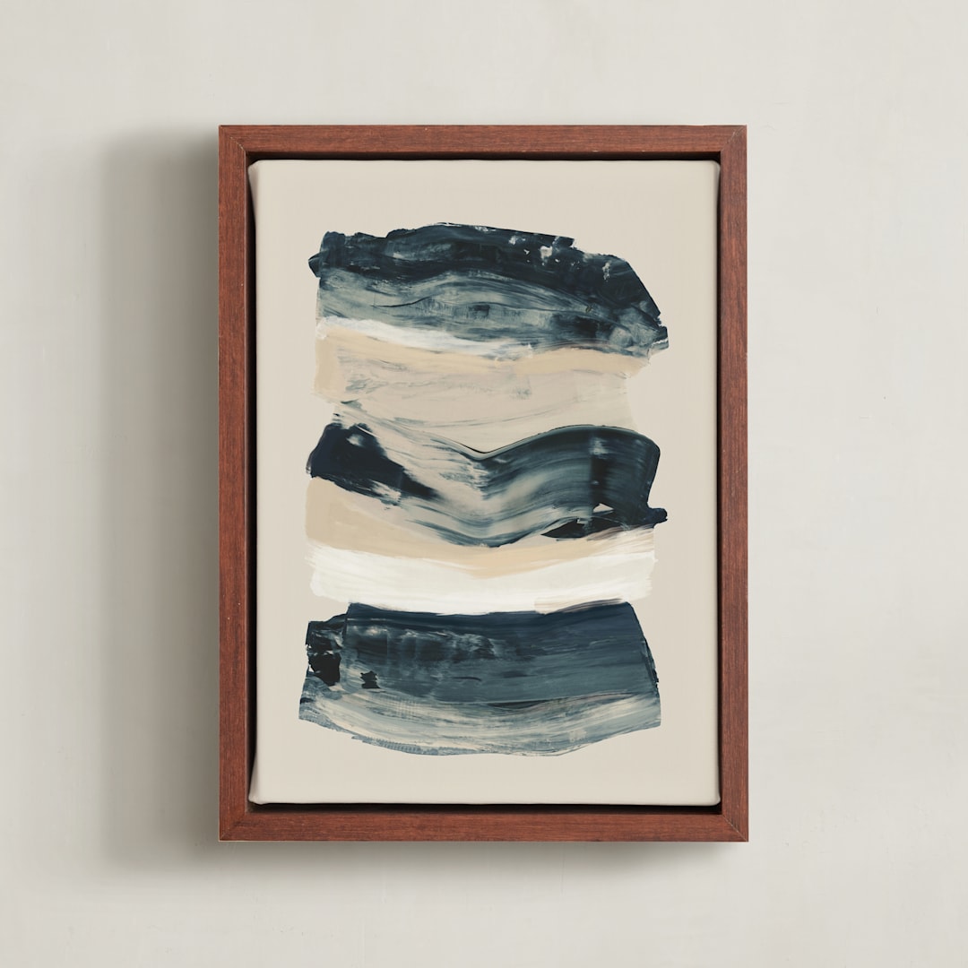 "Sea Wash" - Art Print in Ocean by Melanie Severin - Framed Canvas